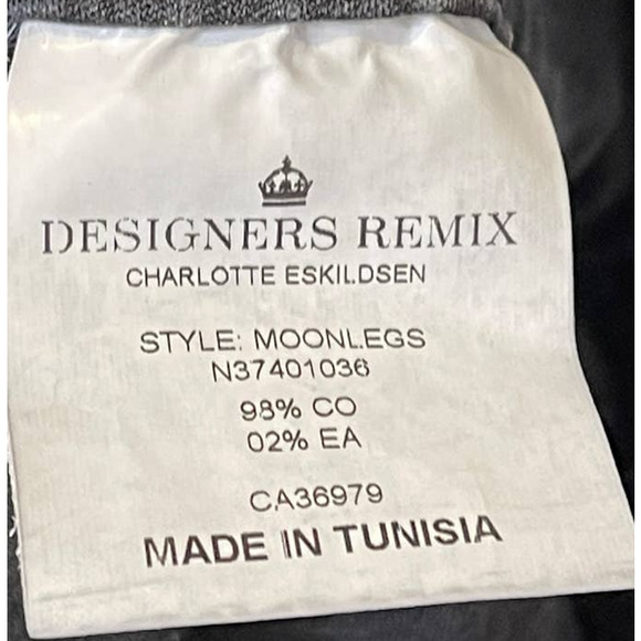 Charlotte Eskildsen Women Jeans Moon‎ Legs Denim Designer Remix Stretch Black 32 - Picture 9 of 11